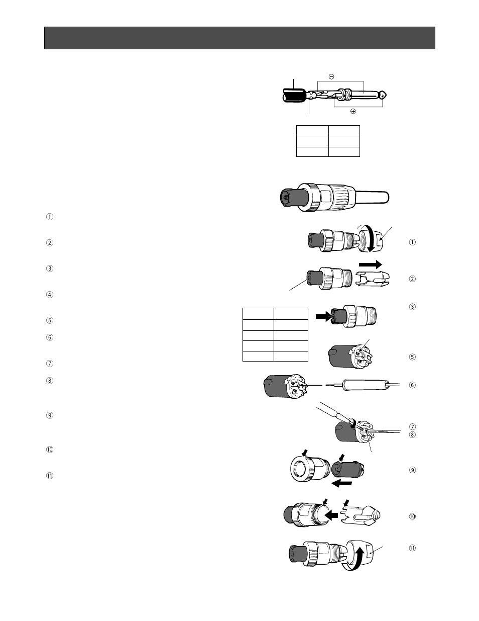 Wiring connector and cable, Ts (tip-sleeve) phone plug, Speakon connector | Panasonic WS-AT300 User Manual | Page 7 / 12