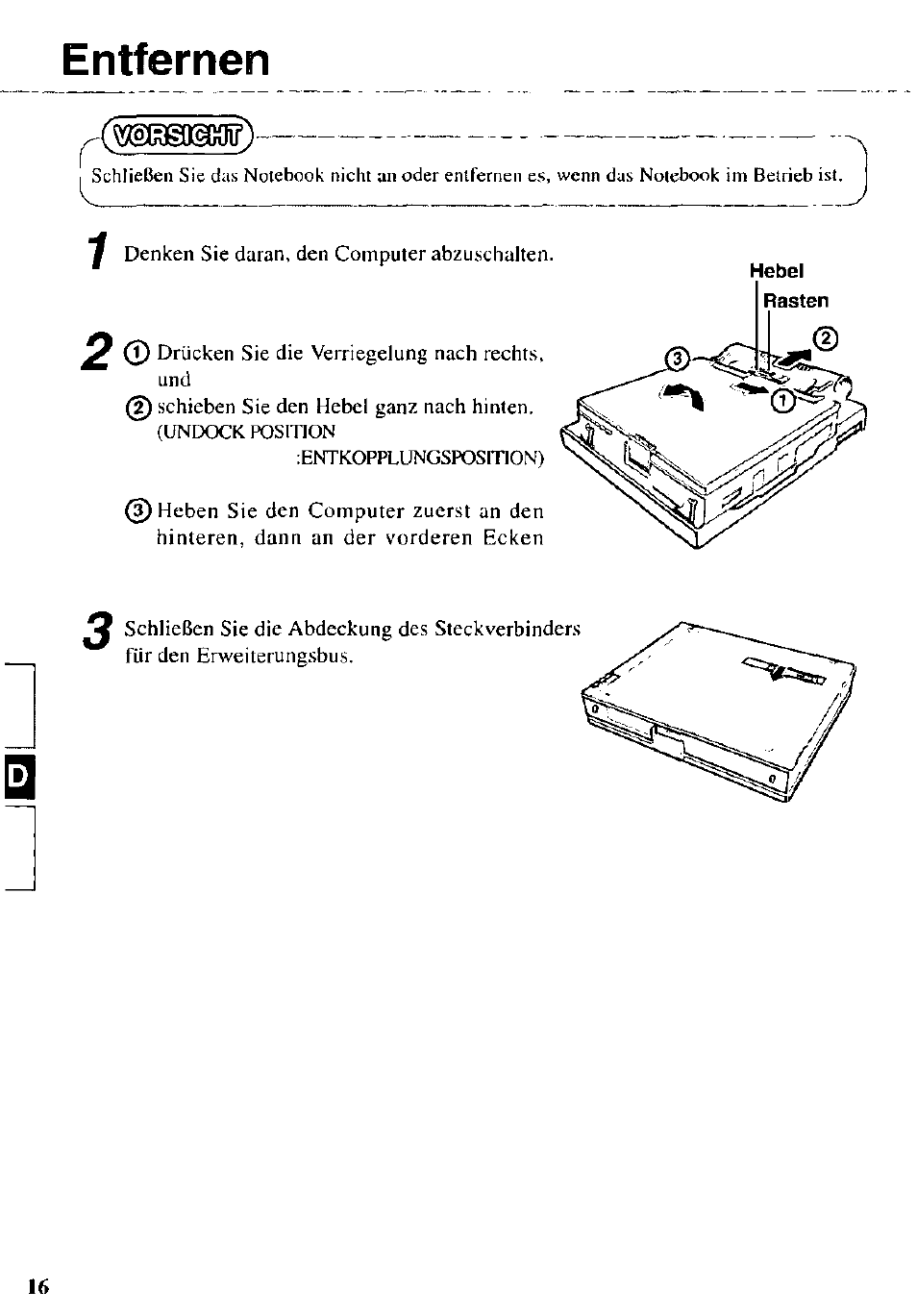 Entfernen | Panasonic CF-VEB341 User Manual | Page 16 / 28