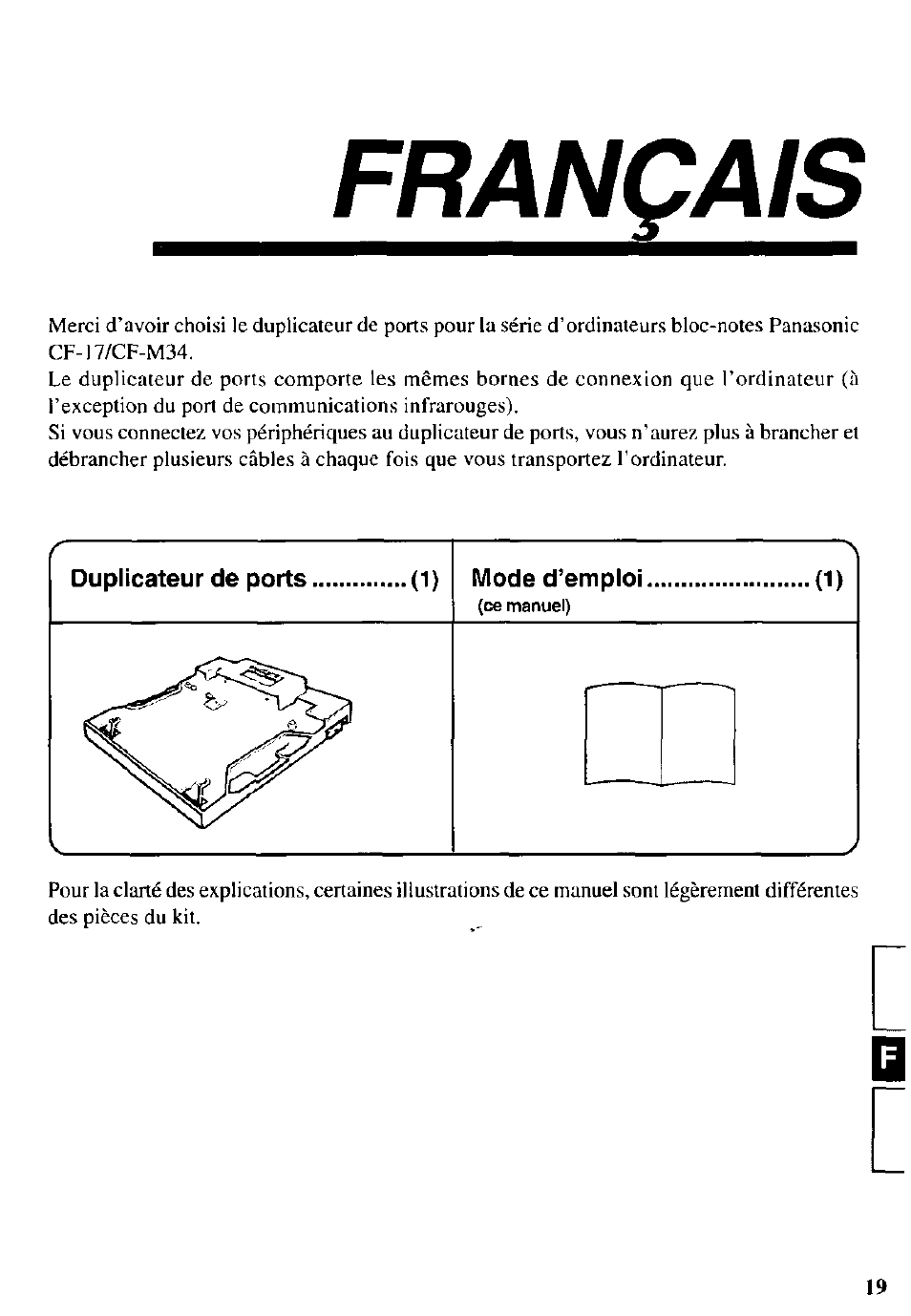 Français | Panasonic CF-VEB341 User Manual | Page 19 / 28