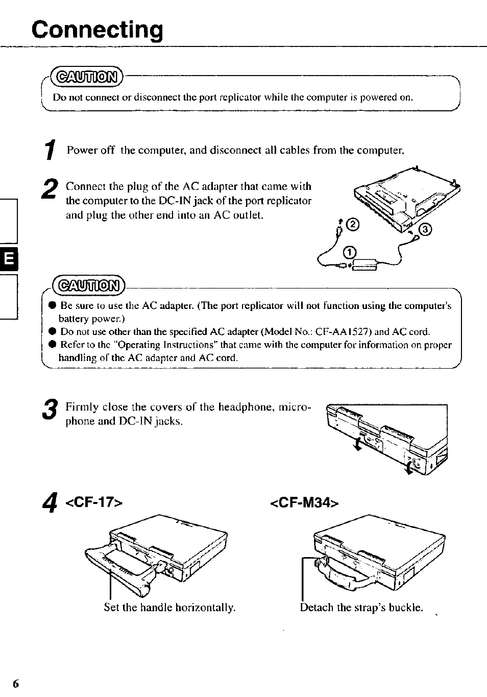 Connecting, 4 <cf-17, Cf-m34 | Cf-17 | Panasonic CF-VEB341 User Manual | Page 6 / 28