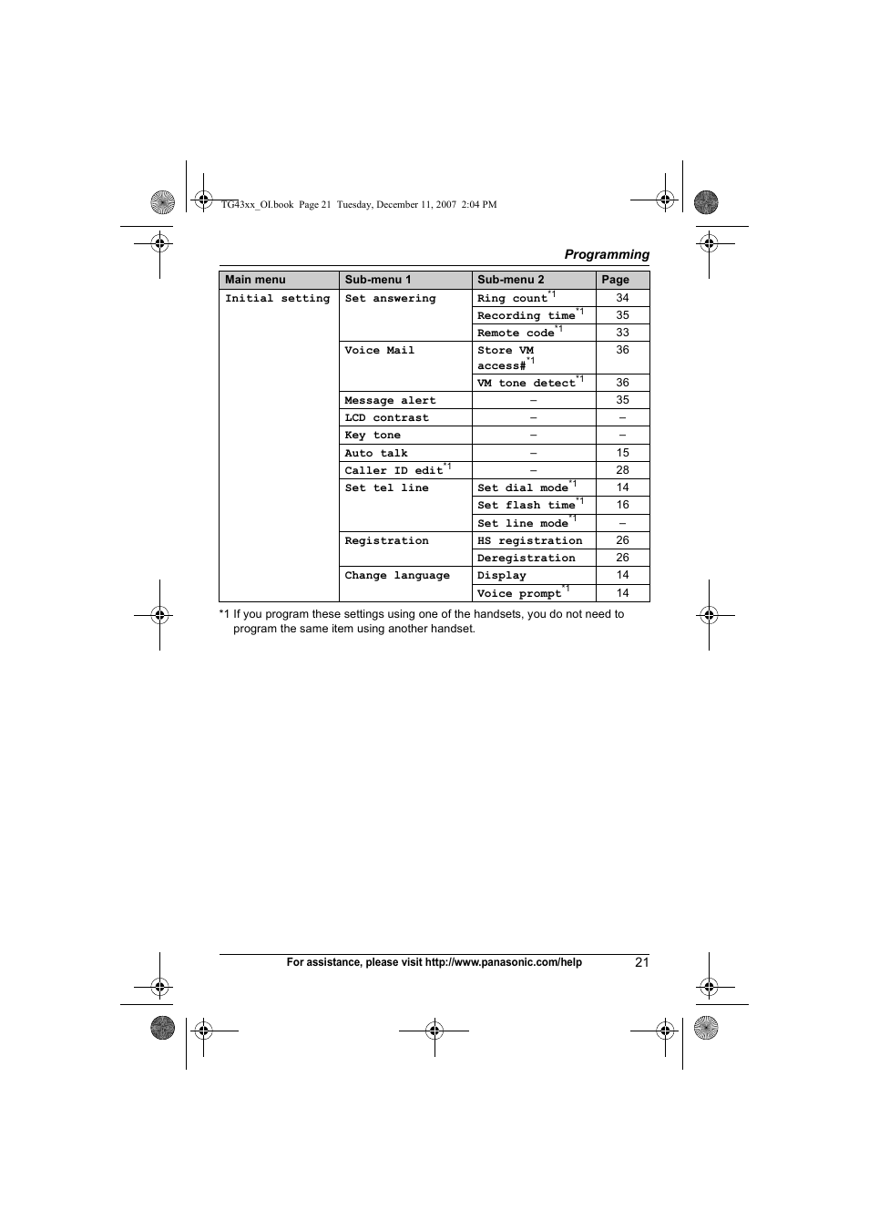 Time adjustment | Panasonic KXTG4321 User Manual | Page 21 / 56