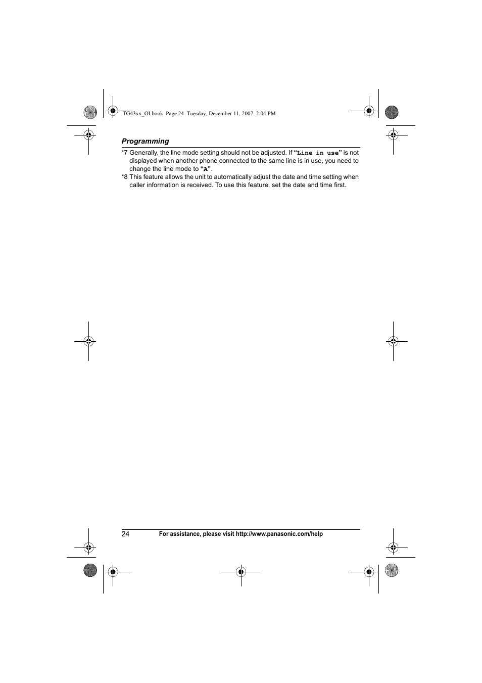 Set line mode | Panasonic KXTG4321 User Manual | Page 24 / 56