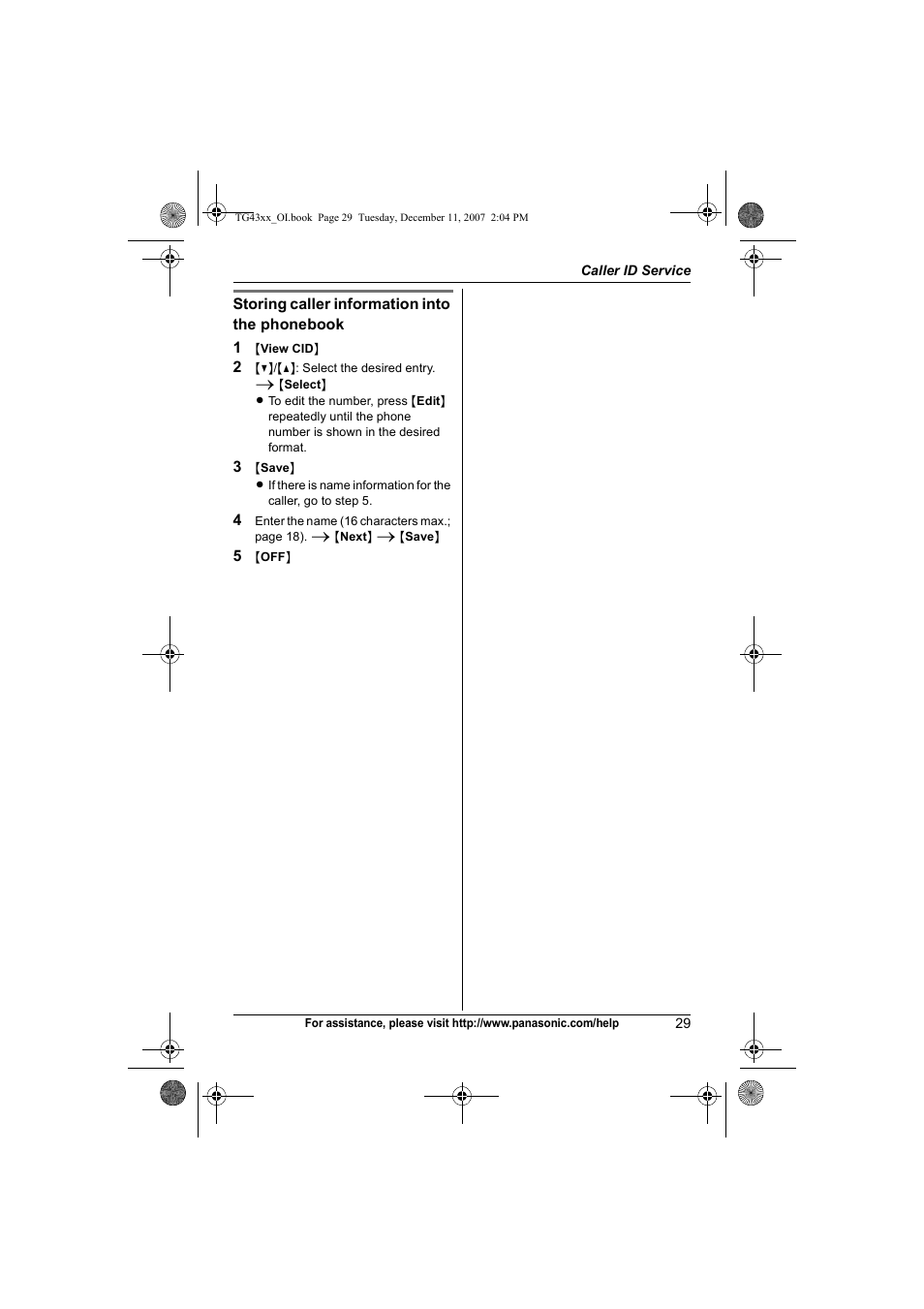 Panasonic KXTG4321 User Manual | Page 29 / 56