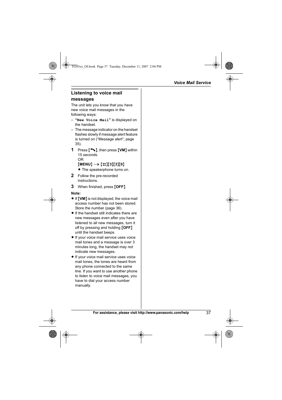 Panasonic KXTG4321 User Manual | Page 37 / 56