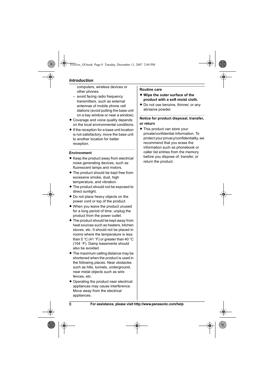 Panasonic KXTG4321 User Manual | Page 8 / 56