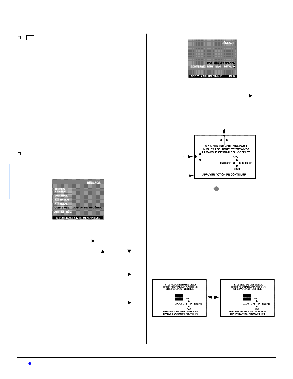 Réglage (suite) | Panasonic PT 56WX53 User Manual | Page 94 / 104