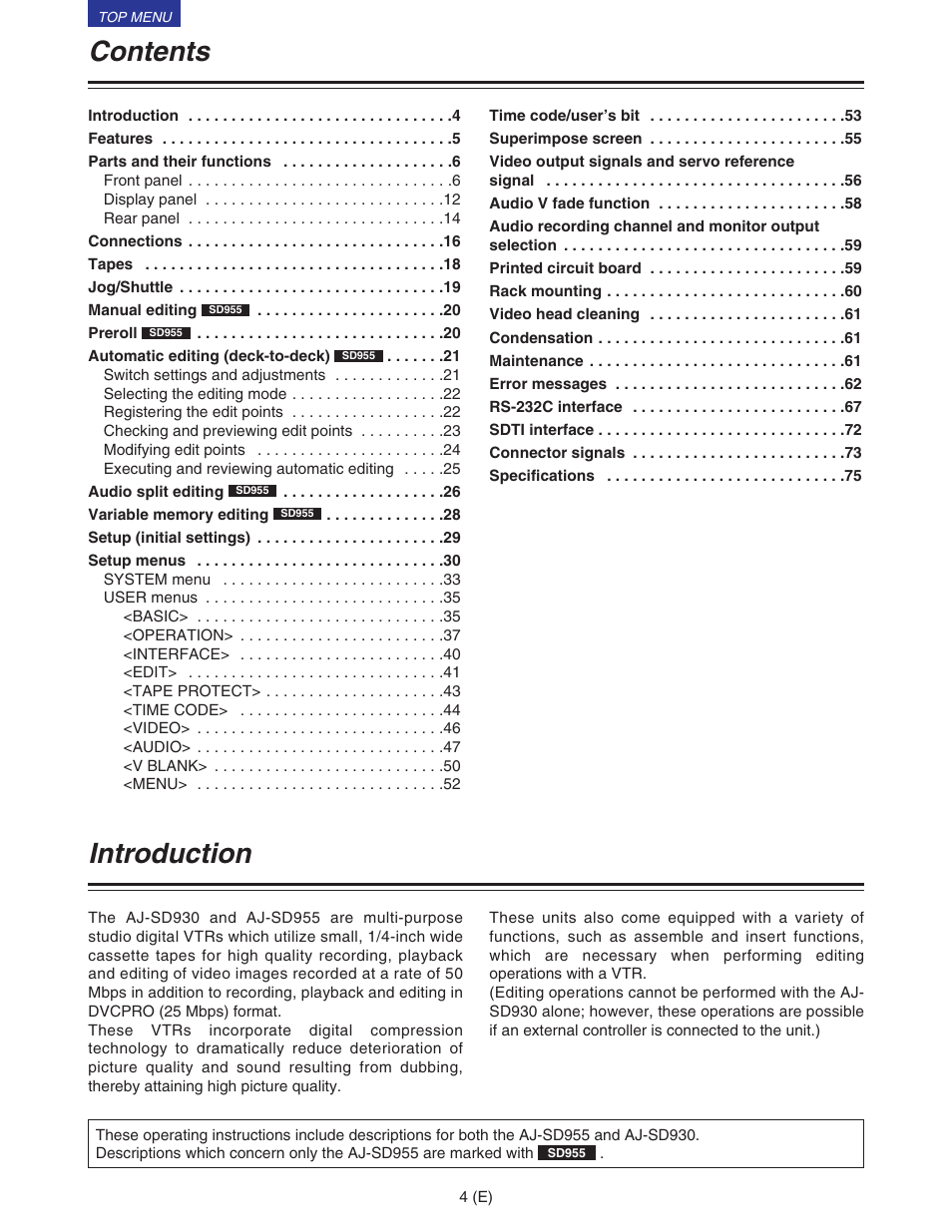 Panasonic VQT9958 User Manual | Page 4 / 77