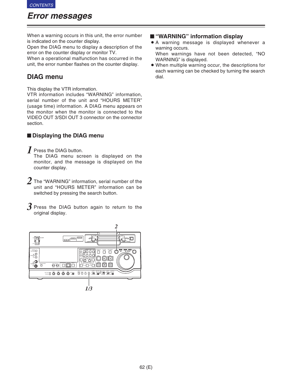 Panasonic VQT9958 User Manual | Page 62 / 77