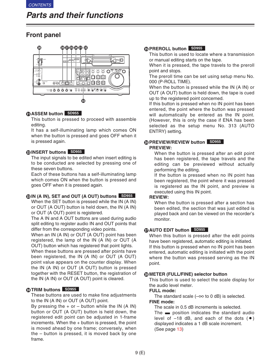 Panasonic VQT9958 User Manual | Page 9 / 77