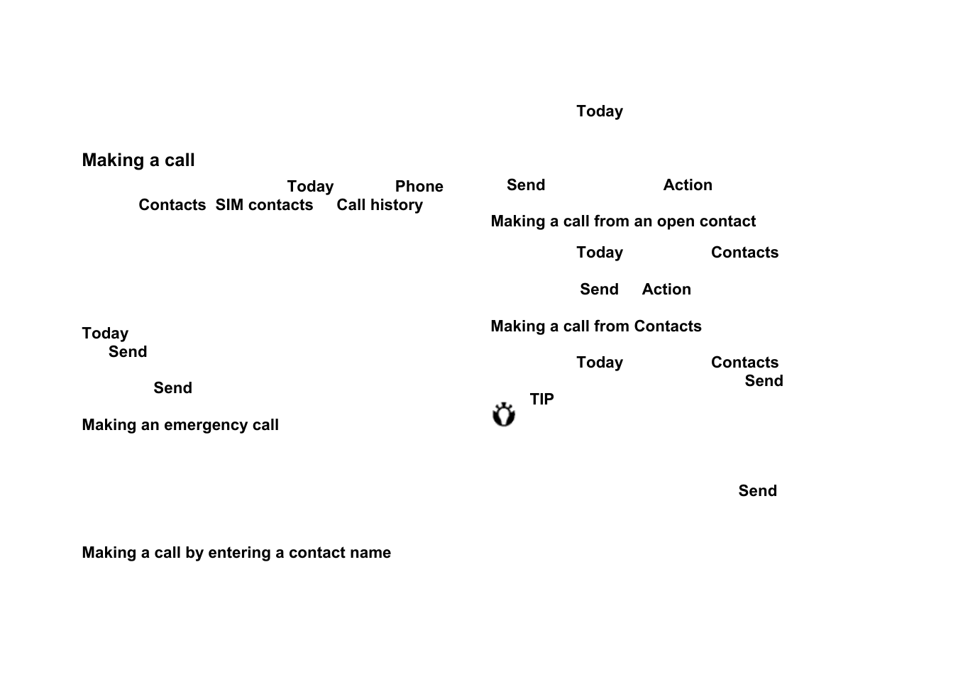 Call functions, Aking a call | Panasonic RG4-E02 User Manual | Page 32 / 128