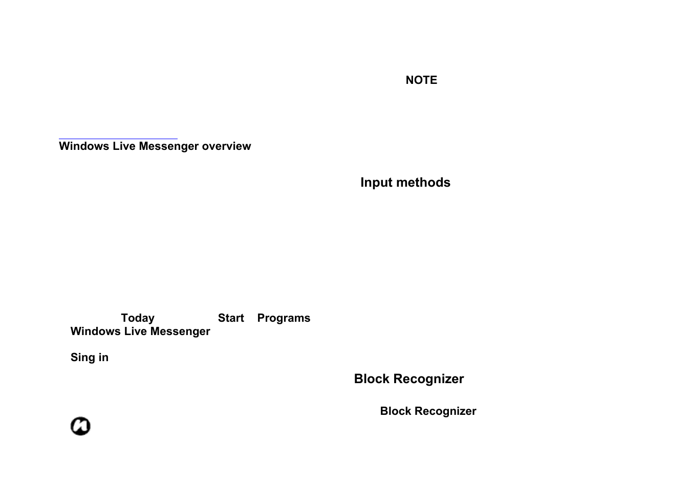 Text input, Nput methods, Lock | Ecognizer | Panasonic RG4-E02 User Manual | Page 50 / 128