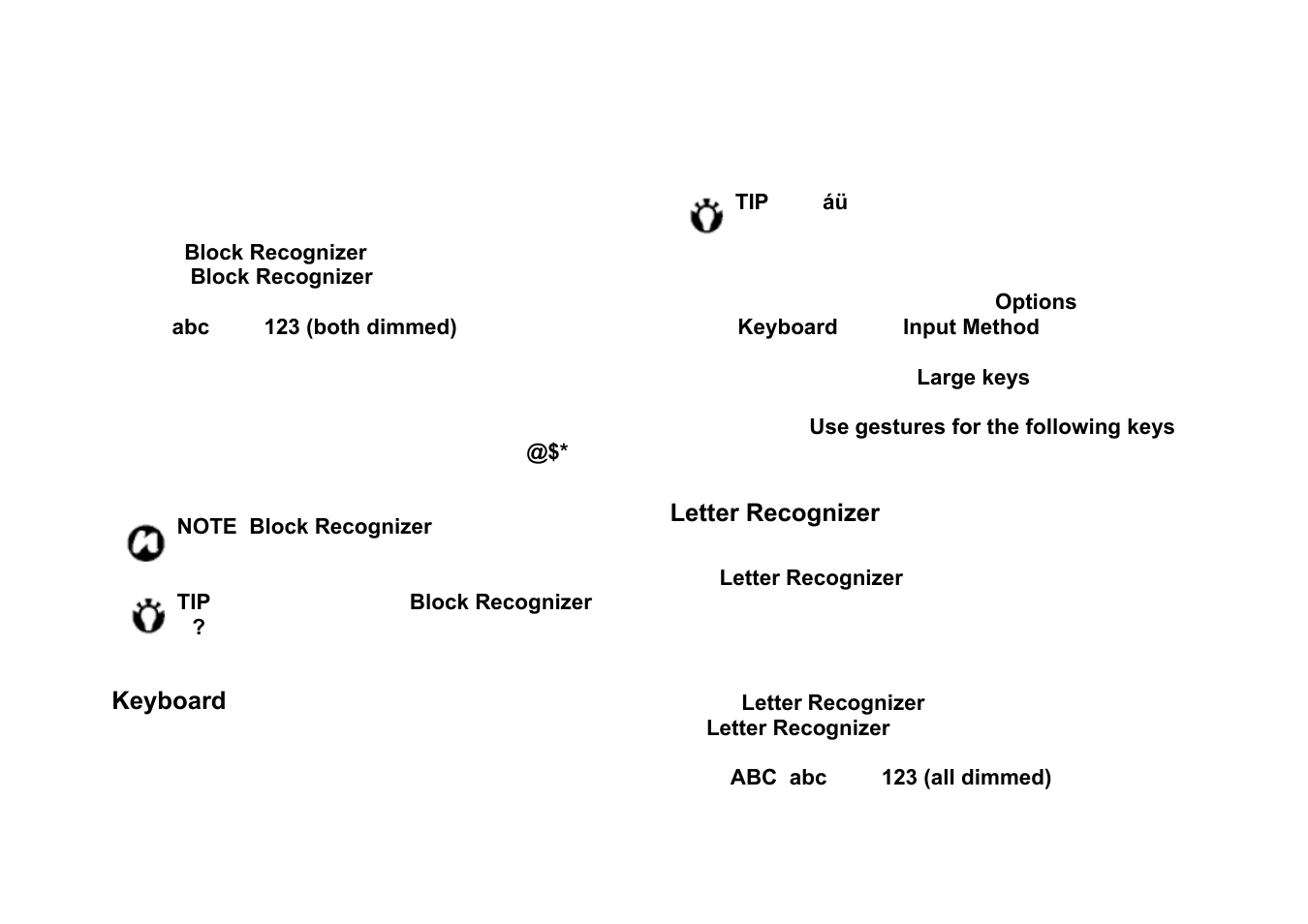 Eyboard, Etter, Ecognizer | Panasonic RG4-E02 User Manual | Page 51 / 128