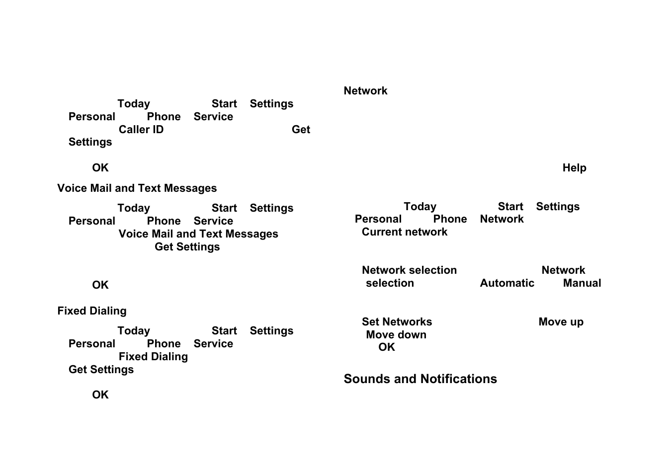 Ounds, Otifications | Panasonic RG4-E02 User Manual | Page 63 / 128