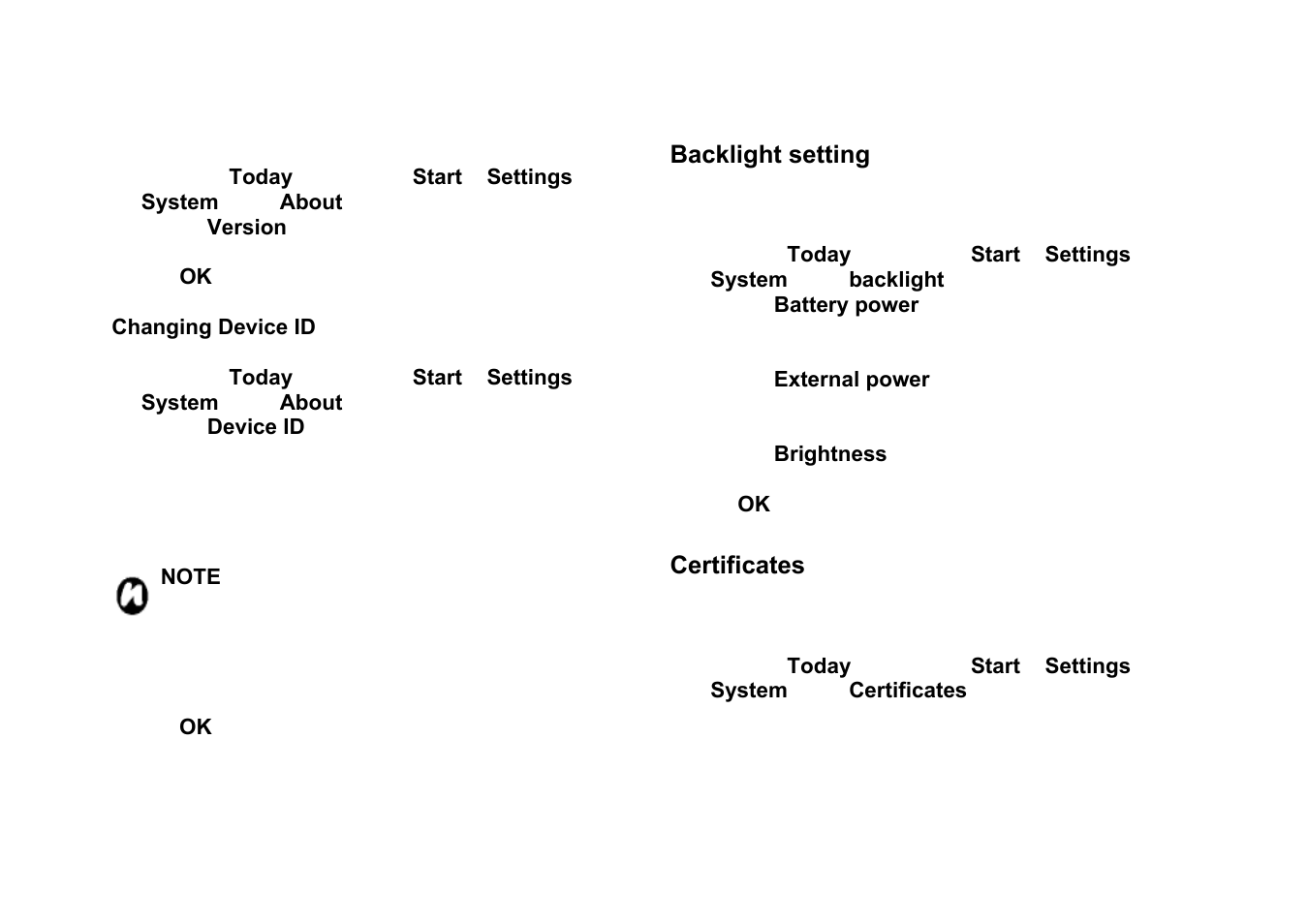 Acklight setting, Ertificates | Panasonic RG4-E02 User Manual | Page 66 / 128