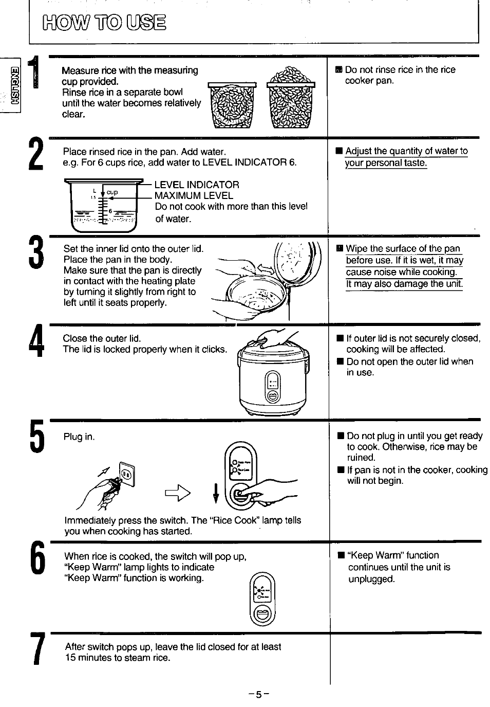 Panasonic SR-SH15PS User Manual | Page 6 / 12