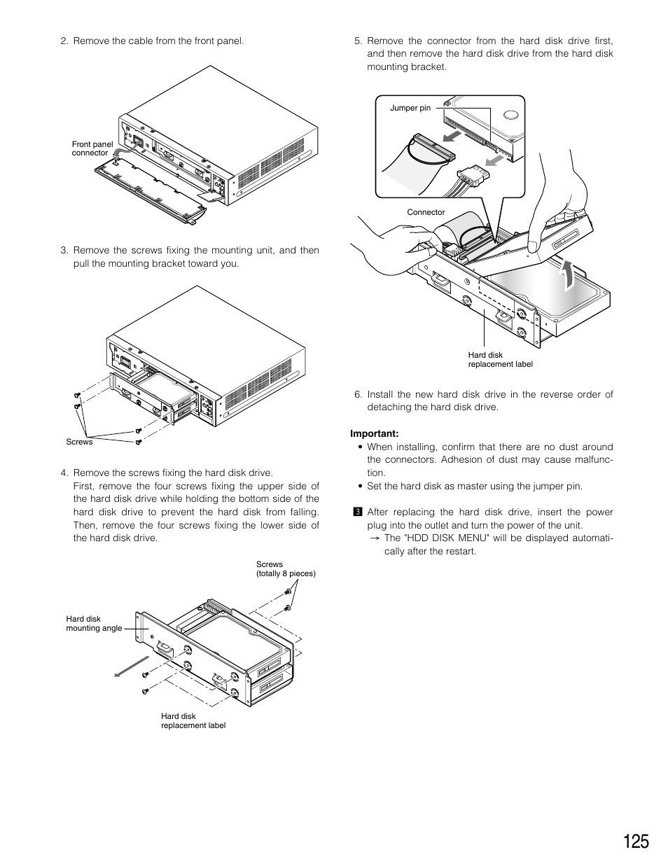 Panasonic WJ-HD316 User Manual | Page 125 / 160
