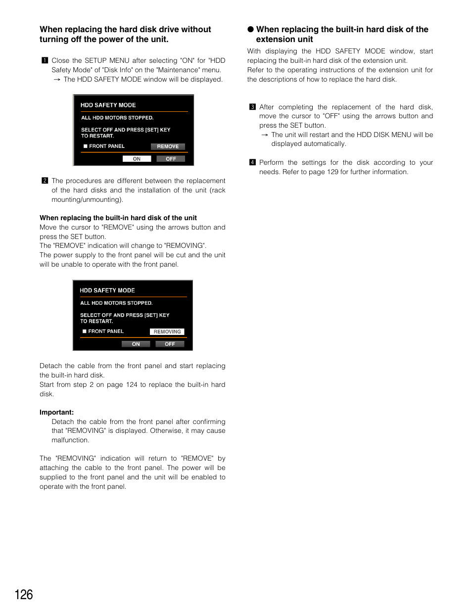 Panasonic WJ-HD316 User Manual | Page 126 / 160