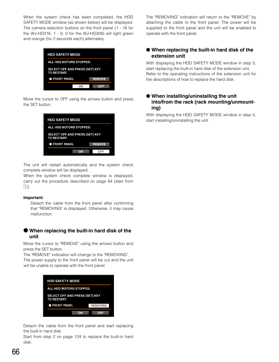 Panasonic WJ-HD316 User Manual | Page 66 / 160