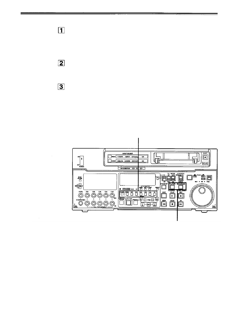Select the editing mode | Panasonic AJ-PD950 User Manual | Page 33 / 87
