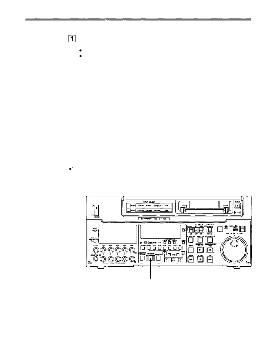 Executing automatic editing, Automatic editing | Panasonic AJ-PD950 User Manual | Page 38 / 87