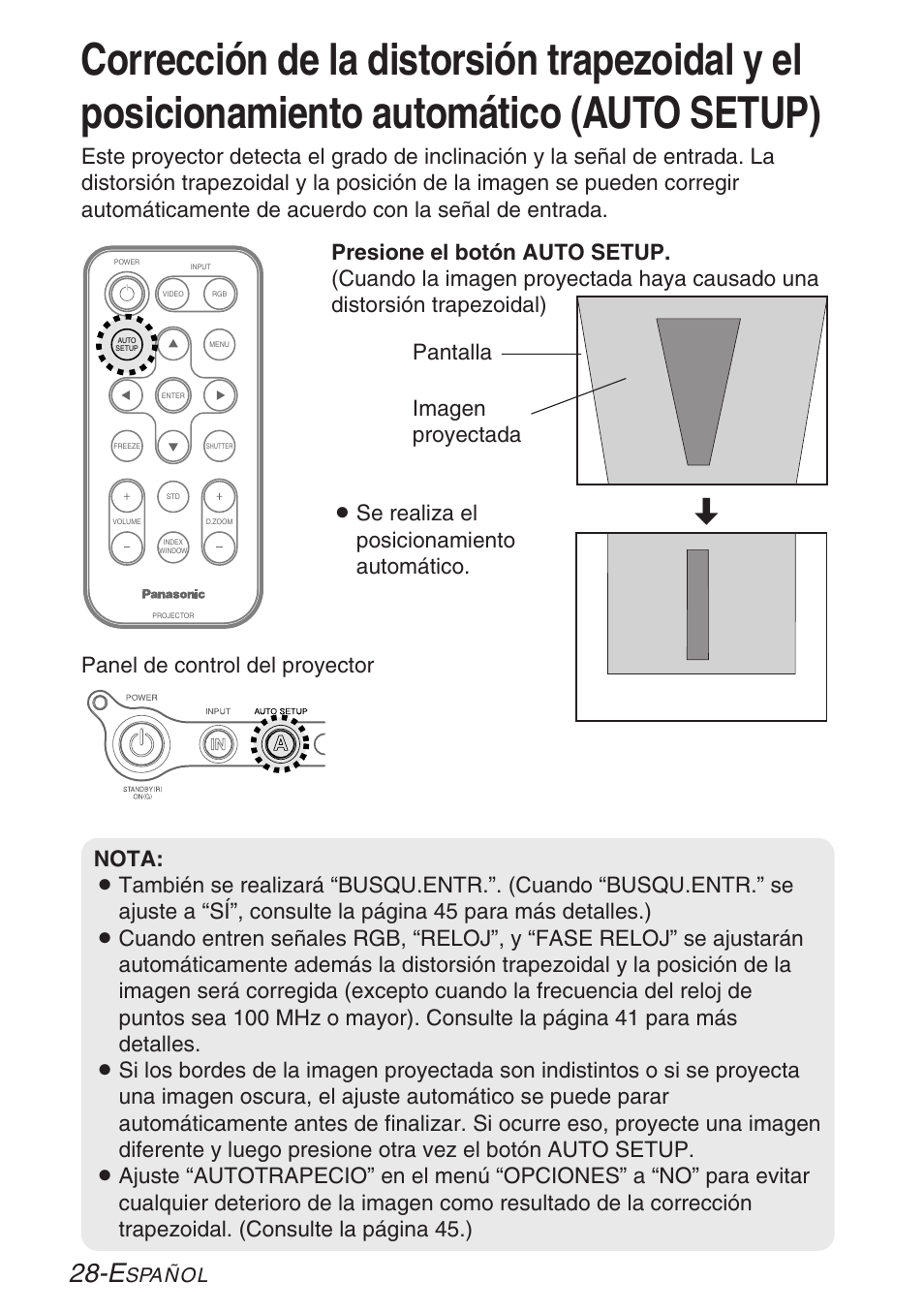 Funciones utiles, Spañol | Panasonic PT-LB30U User Manual | Page 104 / 144