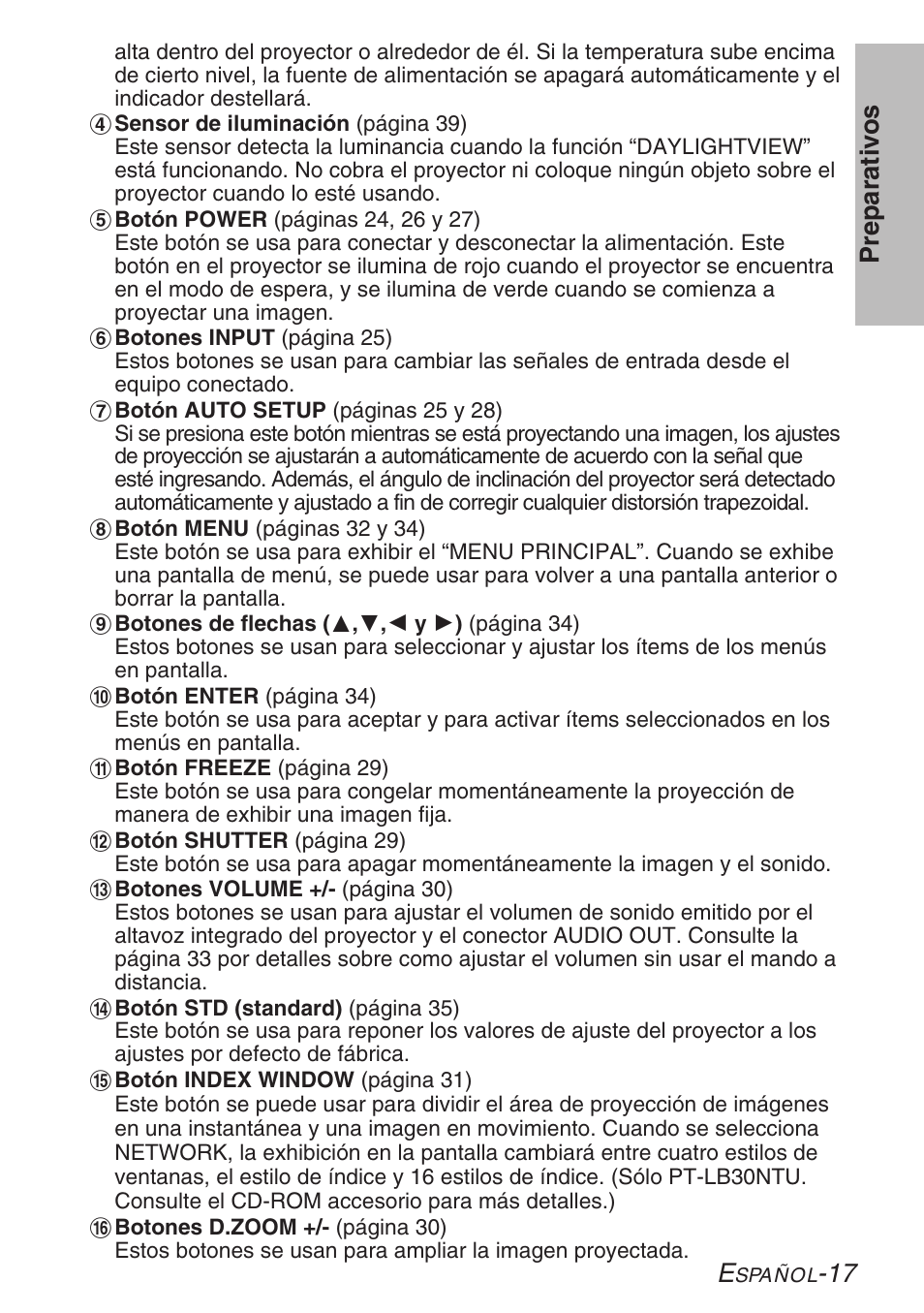 17 preparativ os | Panasonic PT-LB30U User Manual | Page 93 / 144
