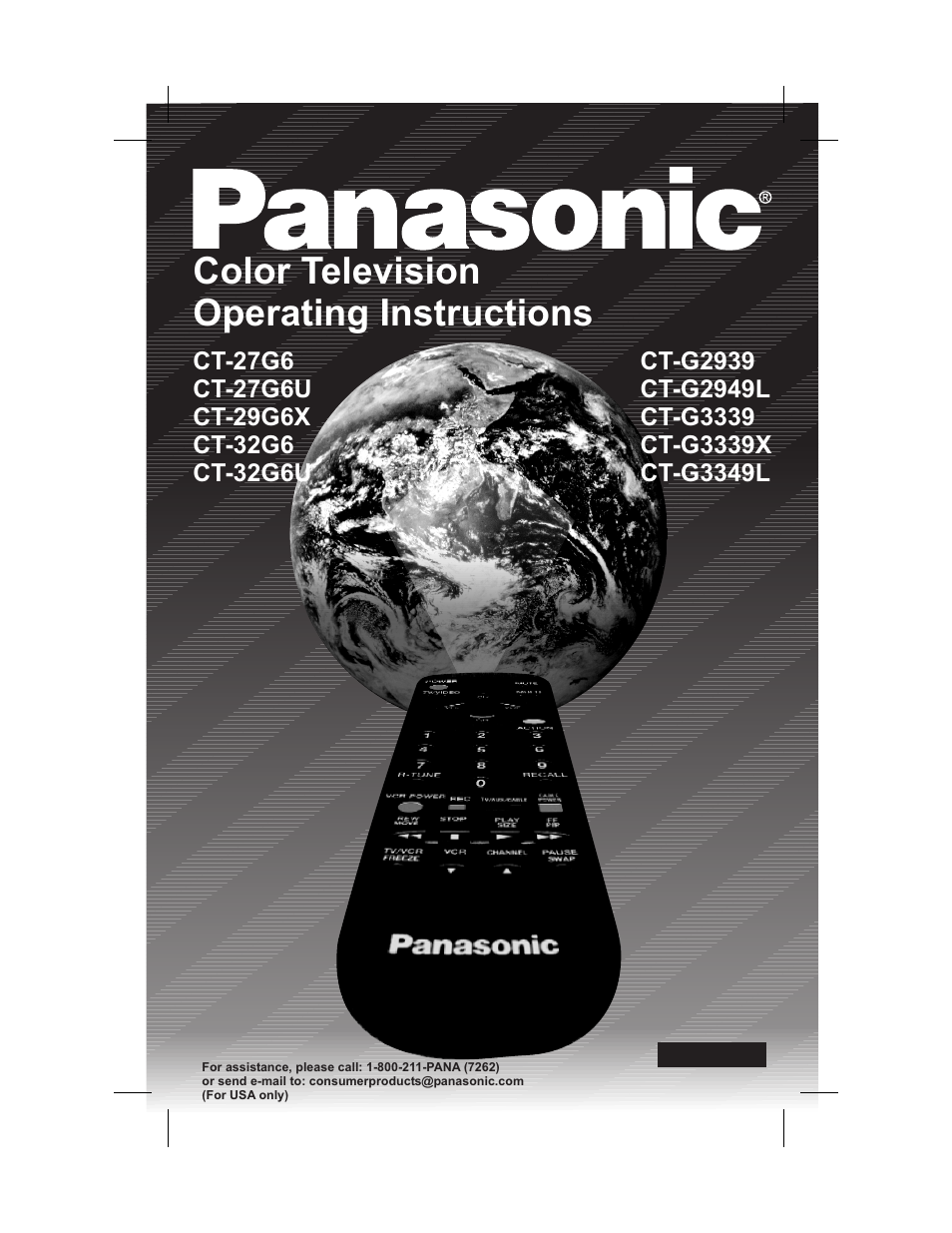 Panasonic CT-27G6 User Manual | 32 pages