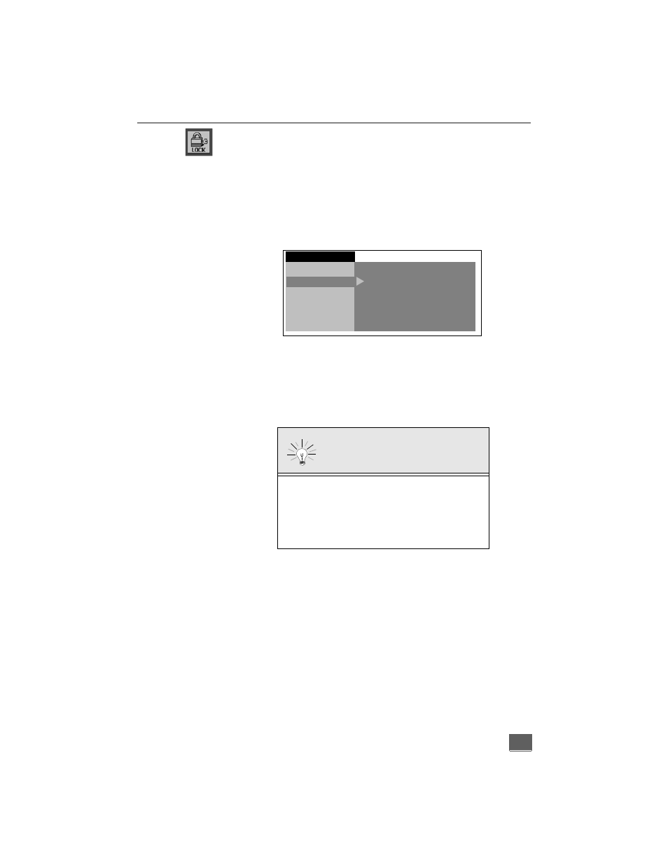 Lock, Lock mode (lock and unlock) | Panasonic CT-27G6 User Manual | Page 13 / 32