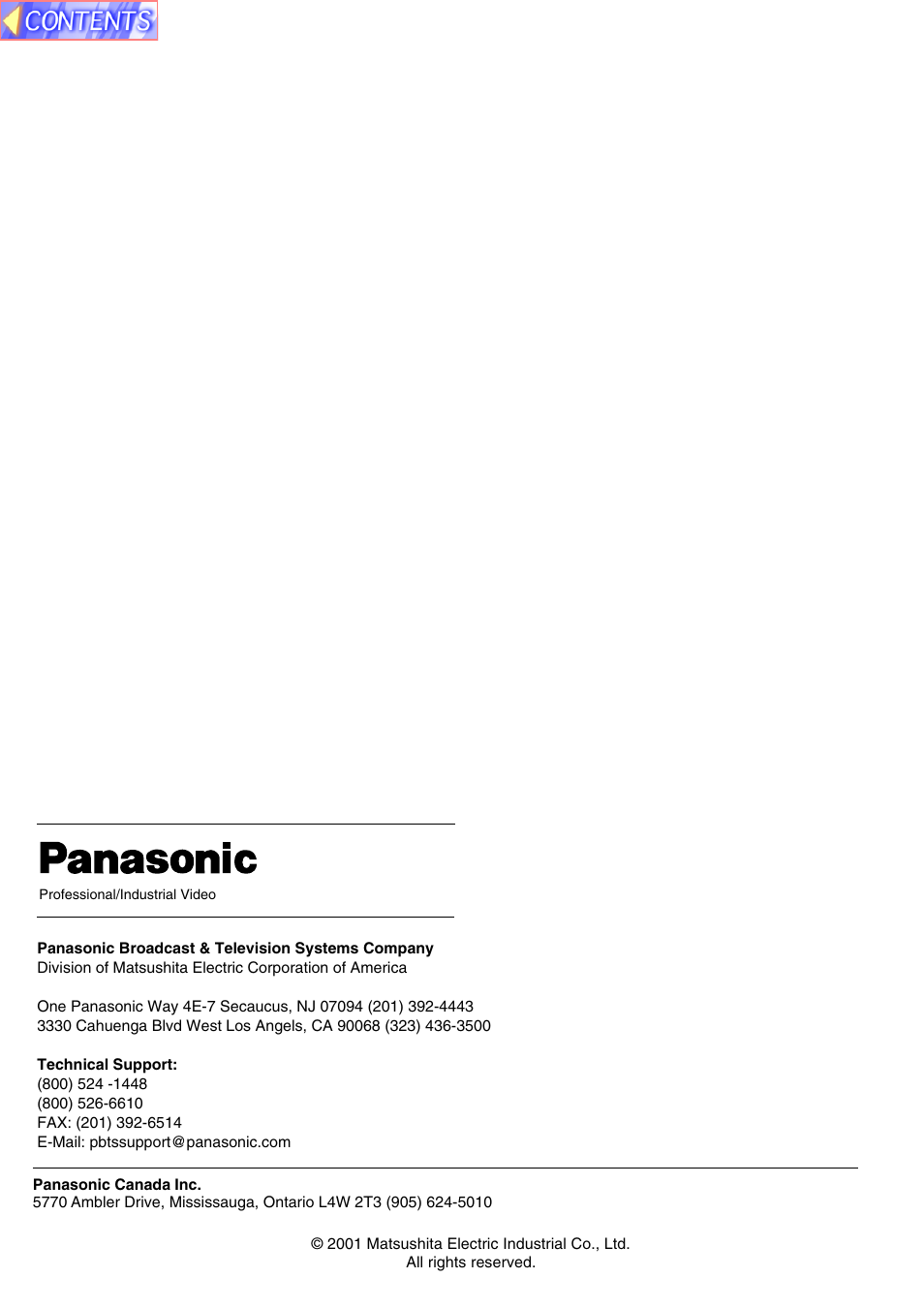Panasonic PT-L759VU User Manual | Page 68 / 68
