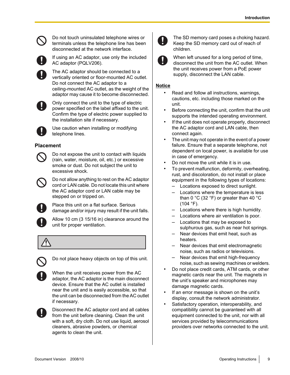 Caution | Panasonic KX-NT700 User Manual | Page 9 / 72
