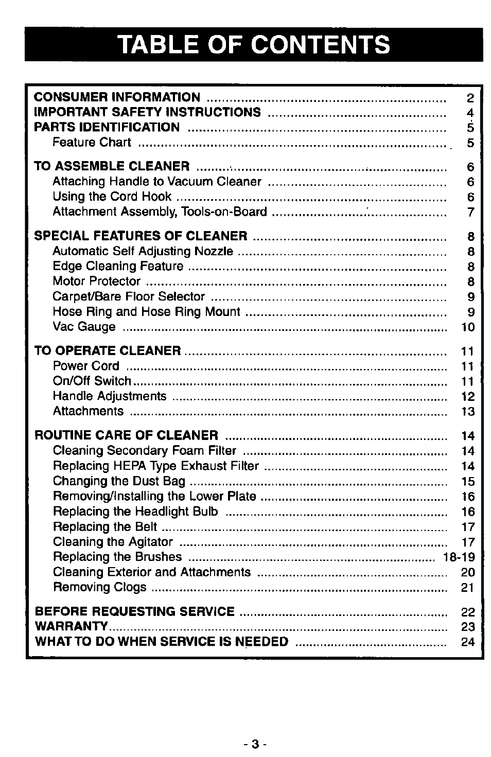 Panasonic MC-V7347 User Manual | Page 3 / 48