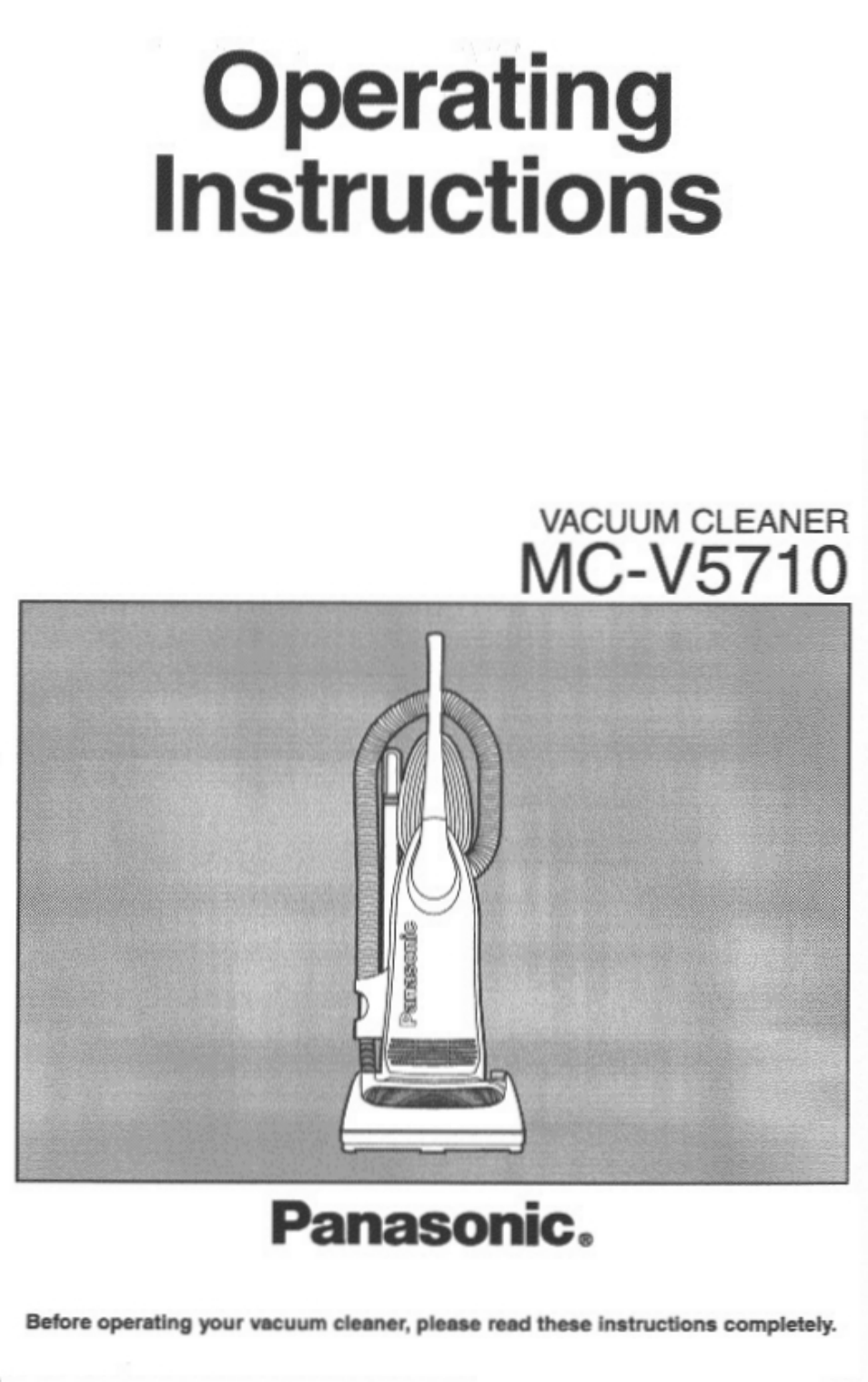 Panasonic MC-V5710 User Manual | 40 pages