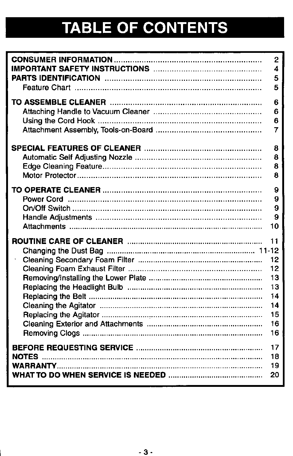 Panasonic MC-V5710 User Manual | Page 3 / 40