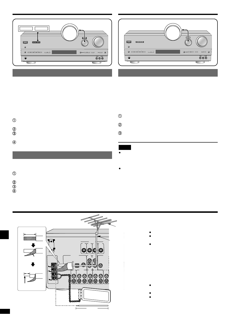 Others, Other settings, Making a recording | Using outdoor antennas, Dr comp, Dimmer, Recording on a tape deck or vcr, Dynamic range compression, Fm outdoor antenna, Am outdoor antenna | Panasonic SA-HE75  EN User Manual | Page 16 / 20