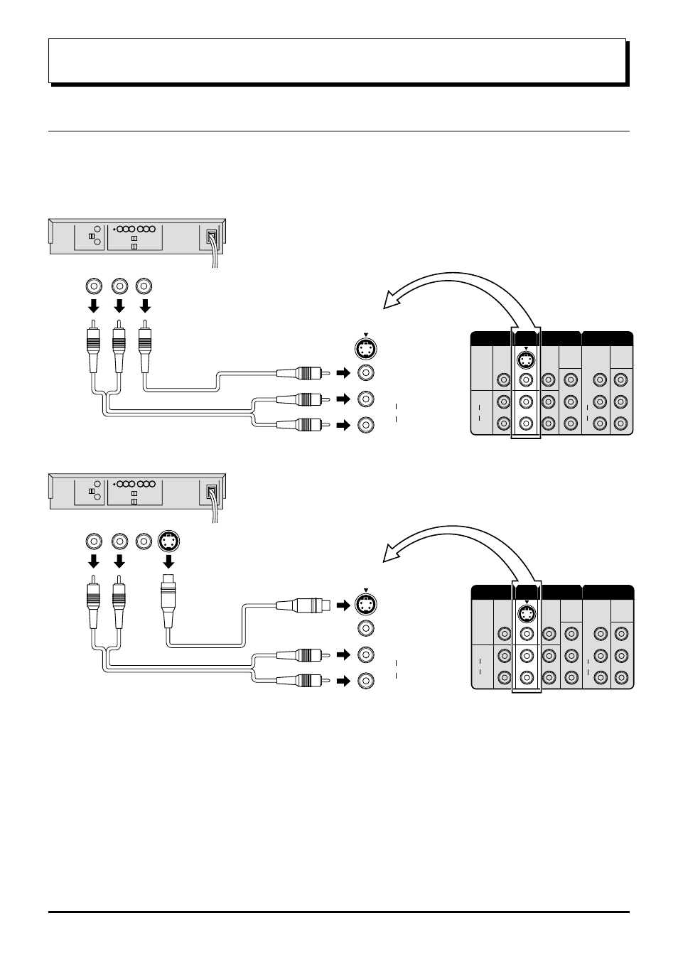 Connections, Connect vcrs and other peripheral equipment, Video audio | Vhs vcr) video audio, Super-vhs vcr) | Panasonic TX-43P400X User Manual | Page 11 / 44