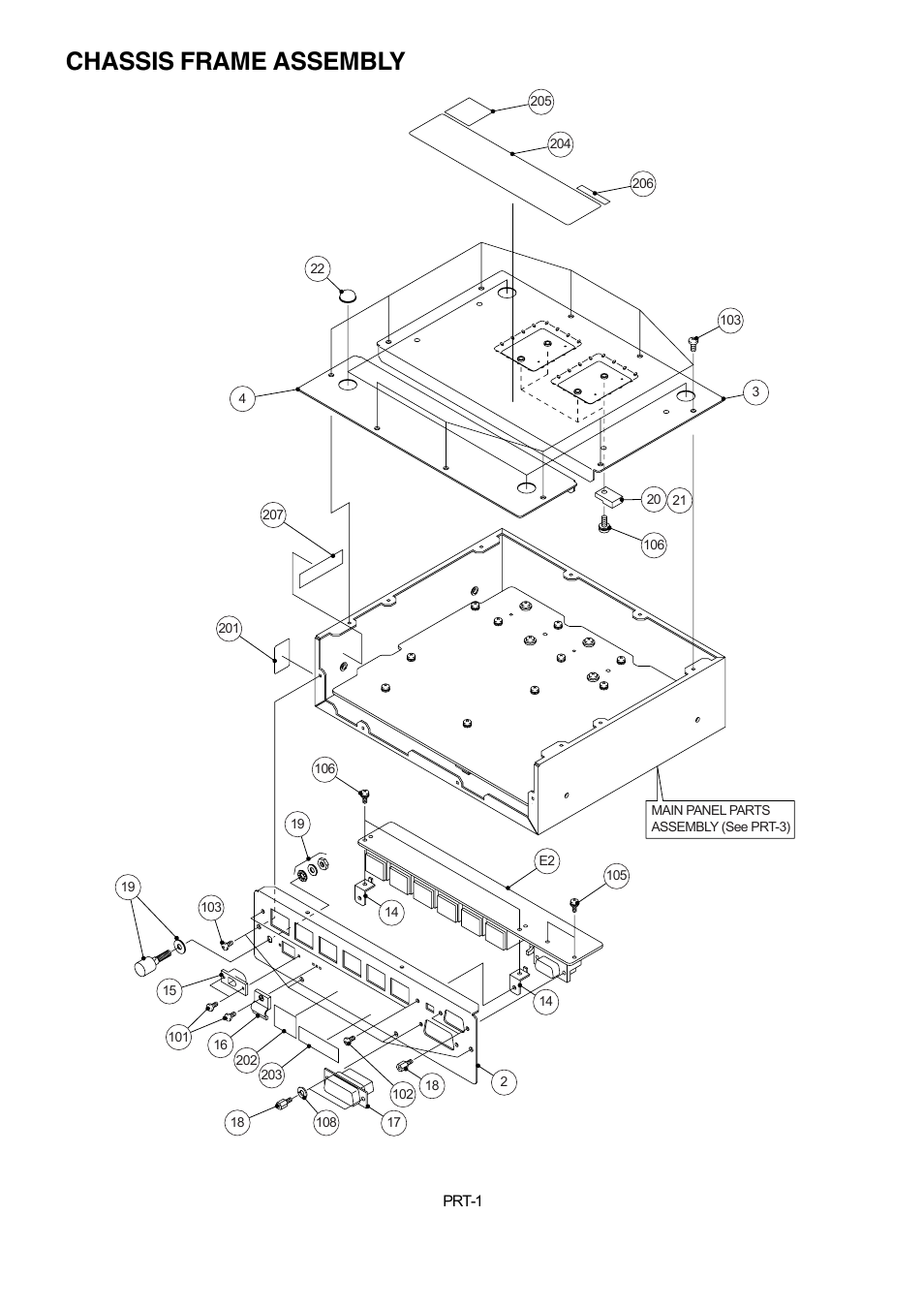 Chassis frame assembly | Panasonic AW-RP555N User Manual | Page 2 / 6