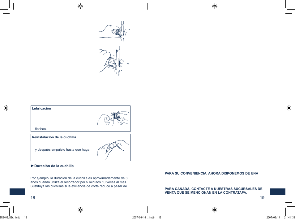 Panasonic ER2403 User Manual | Page 18 / 20