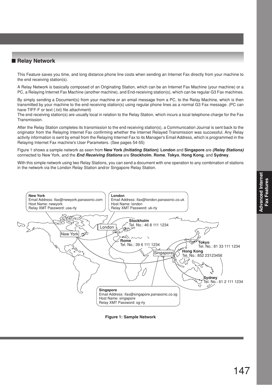 Relay network | Panasonic 8045 User Manual | Page 147 / 196