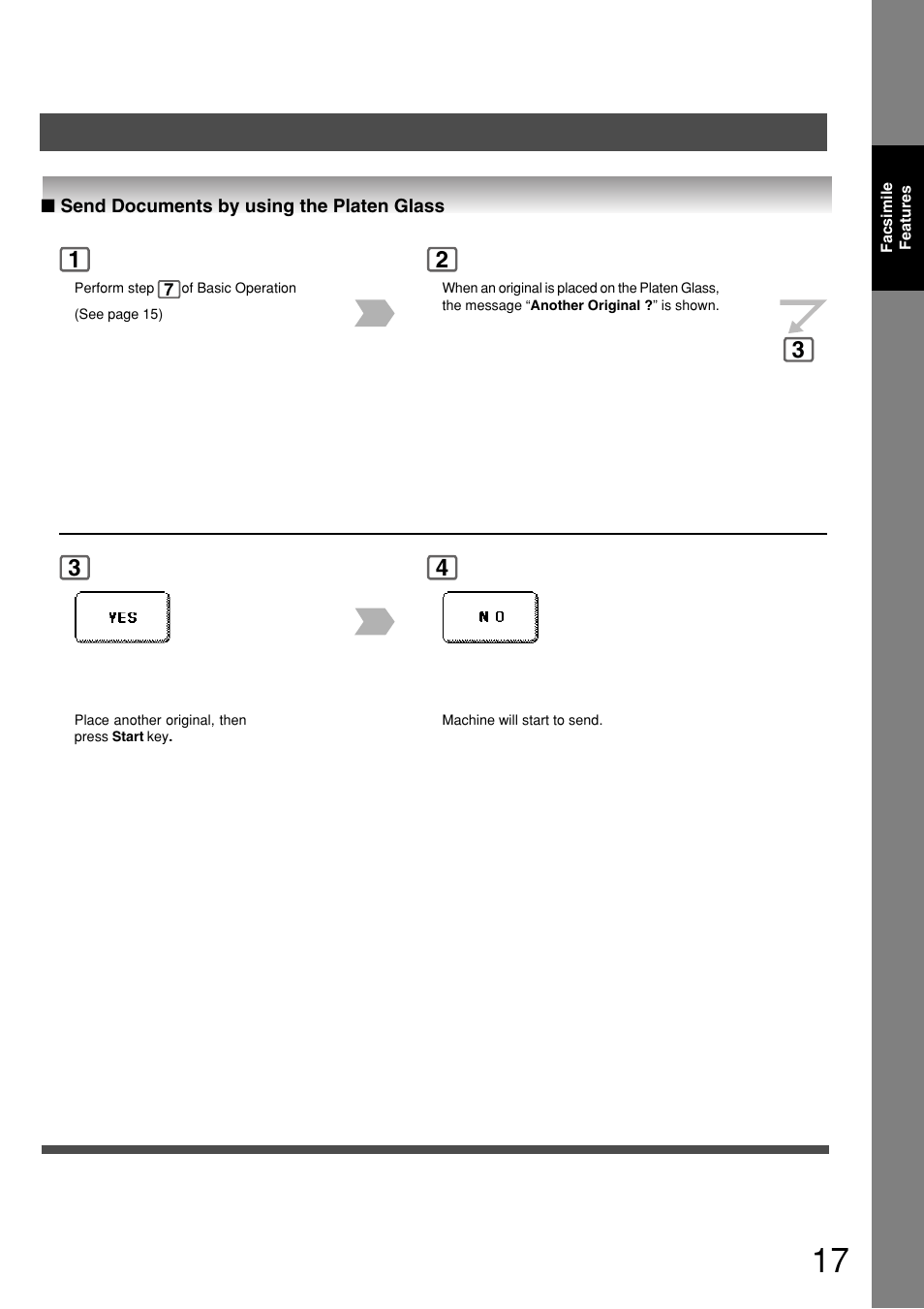 Send documents by using the platen glass | Panasonic 8045 User Manual | Page 17 / 196