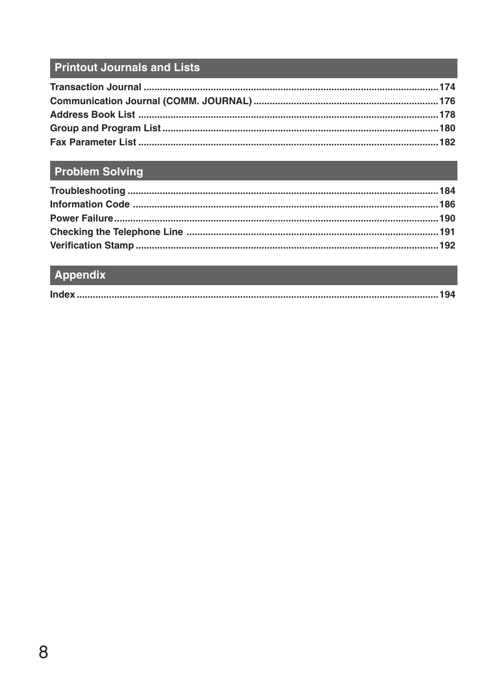 Panasonic 8045 User Manual | Page 8 / 196