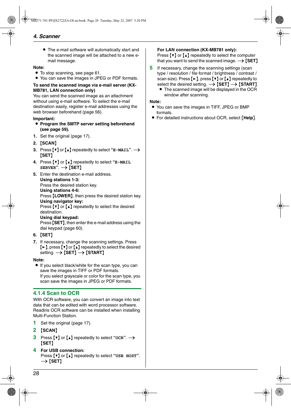 Panasonic KX-MB271 User Manual | Page 28 / 96