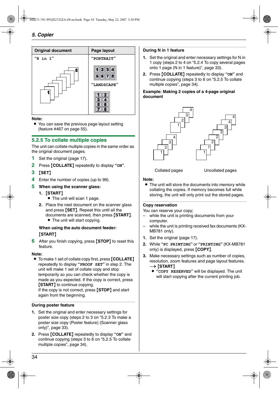 Panasonic KX-MB271 User Manual | Page 34 / 96