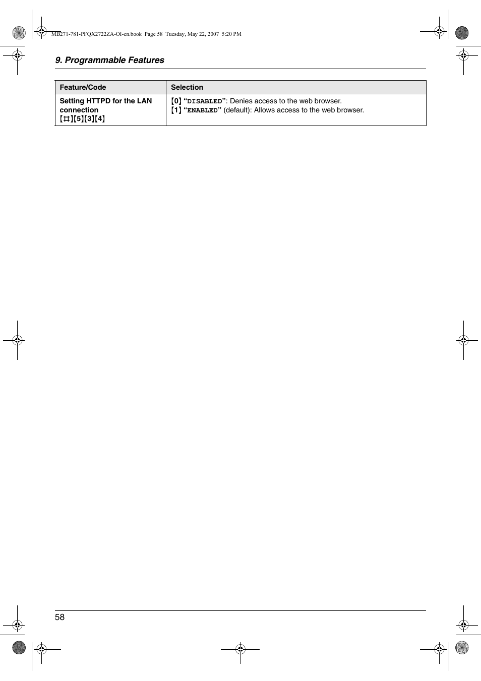 Panasonic KX-MB271 User Manual | Page 58 / 96