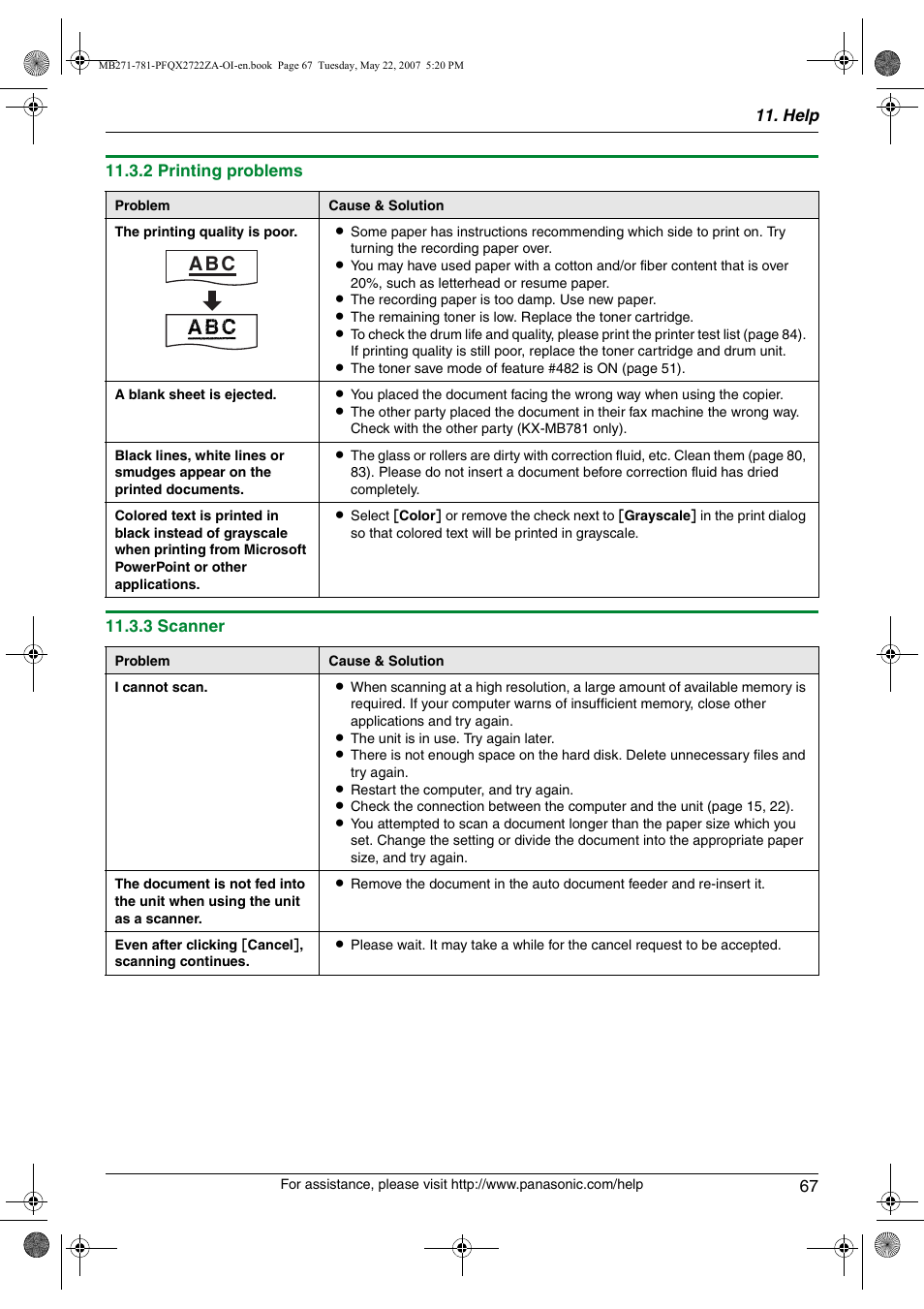 A b c | Panasonic KX-MB271 User Manual | Page 67 / 96