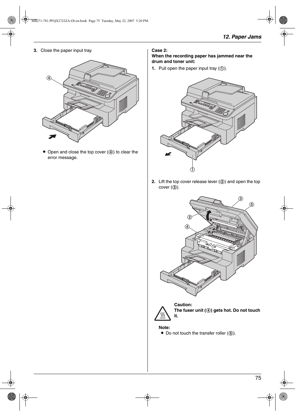 Panasonic KX-MB271 User Manual | Page 75 / 96