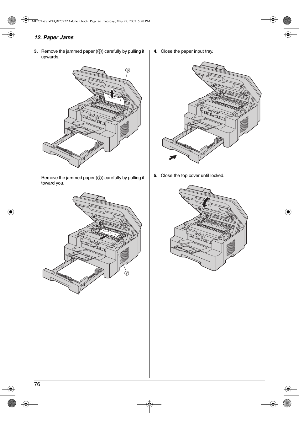 Panasonic KX-MB271 User Manual | Page 76 / 96