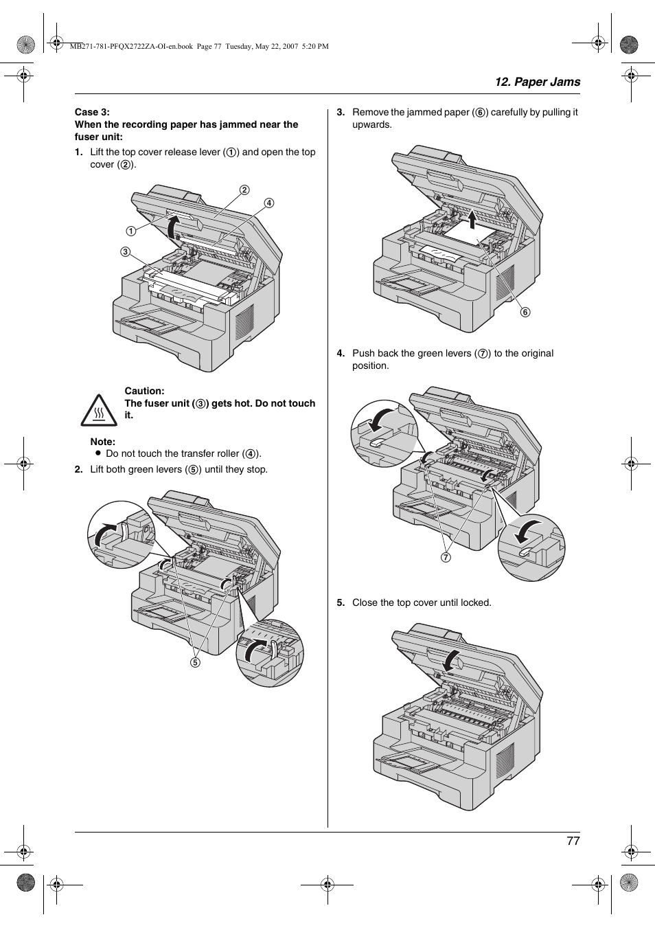 Panasonic KX-MB271 User Manual | Page 77 / 96