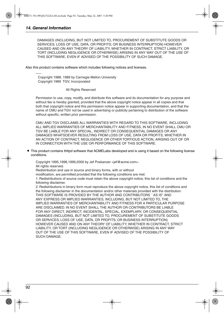 Panasonic KX-MB271 User Manual | Page 92 / 96