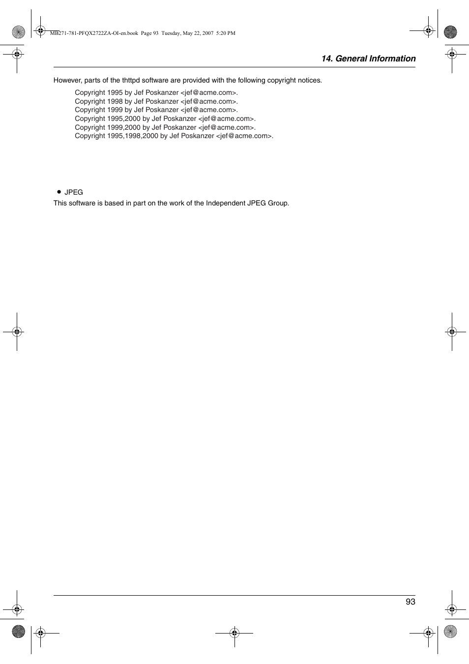 Panasonic KX-MB271 User Manual | Page 93 / 96