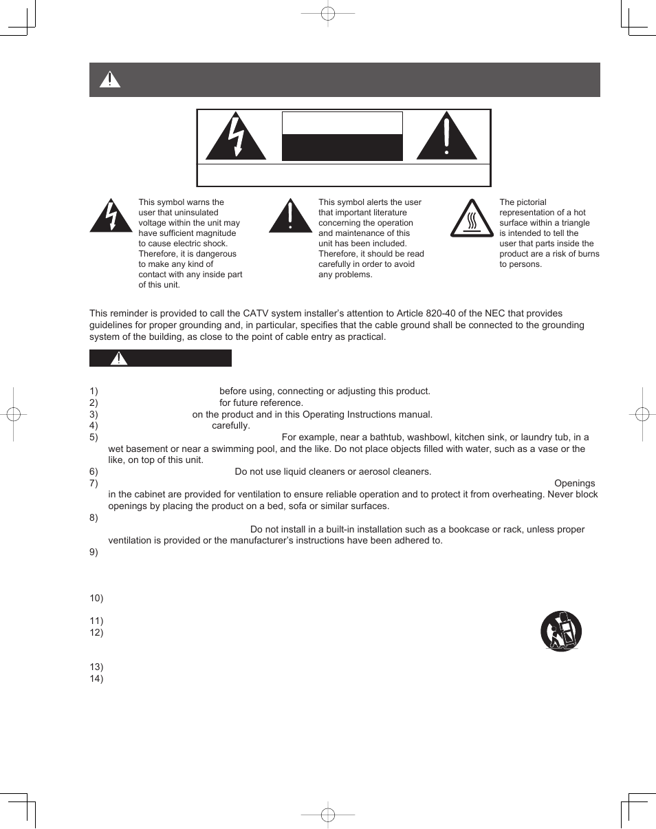 To start, Important safety instructions, Caution | Warning | Panasonic PT-61LCZ7 User Manual | Page 2 / 68